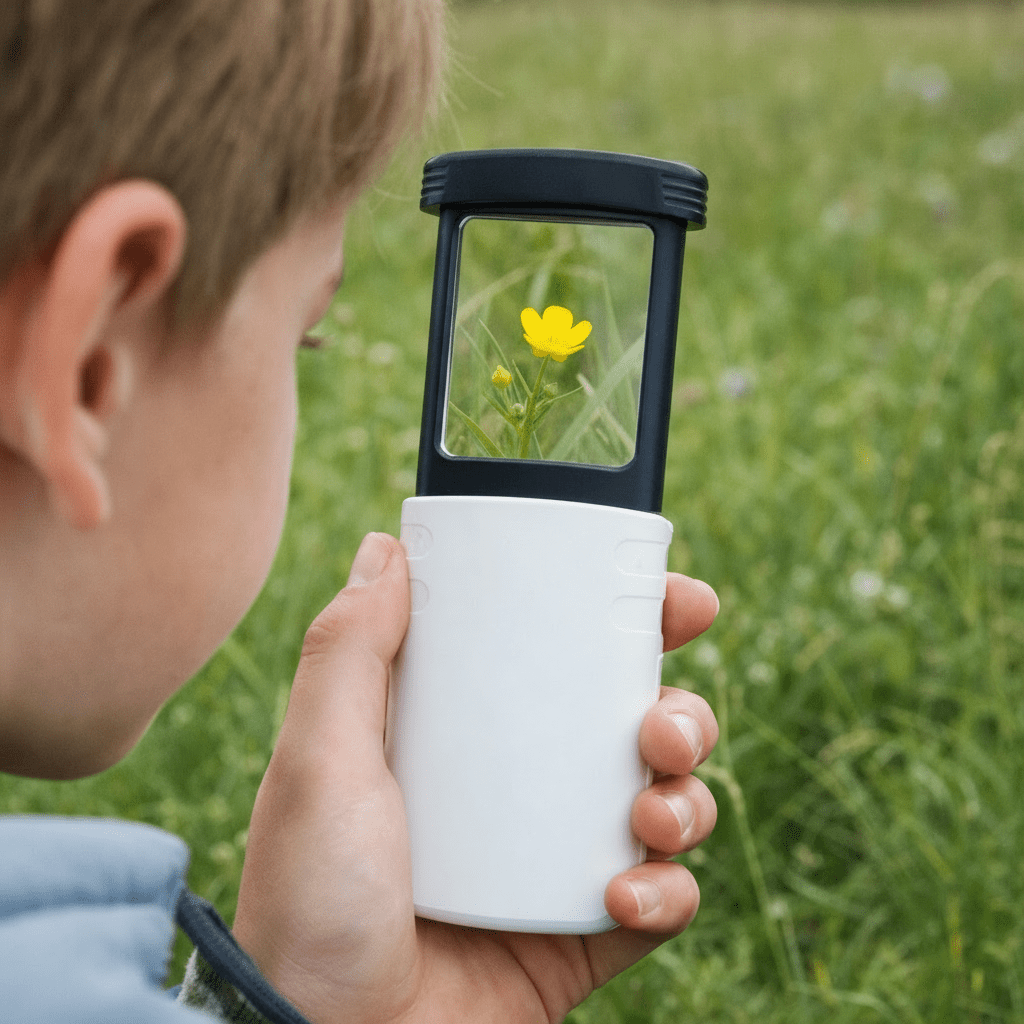 Loupe de poche LED pliable 4x pour la lecture et le bricolage