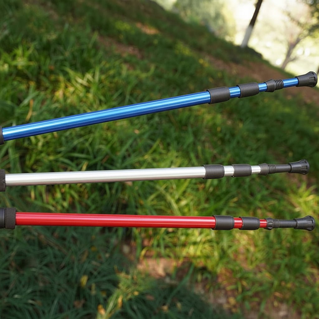 Bâtons de trekking ultralégers réglables en alliage d'aluminium pour les longues randonnées