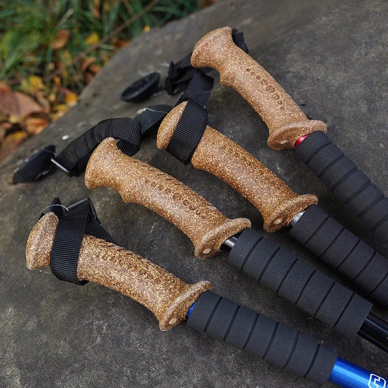 Bâtons de trekking ultralégers réglables en alliage d'aluminium pour les longues randonnées