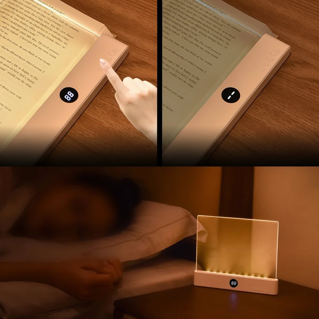 LUMIREAD – Lampe de lecture à panneau LED plat avec éclairage doux pour les yeux