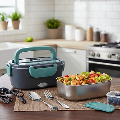 Boîte à lunch chauffante électrique | Nomad'Heat