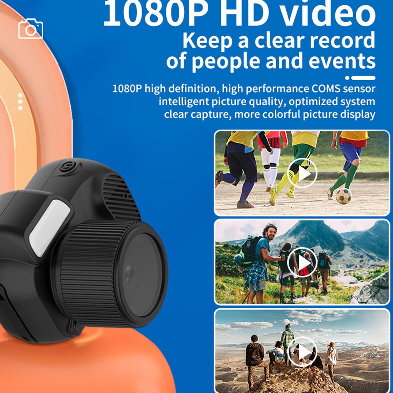 Mini appareil photo numérique compact 1080P avec écran couleur