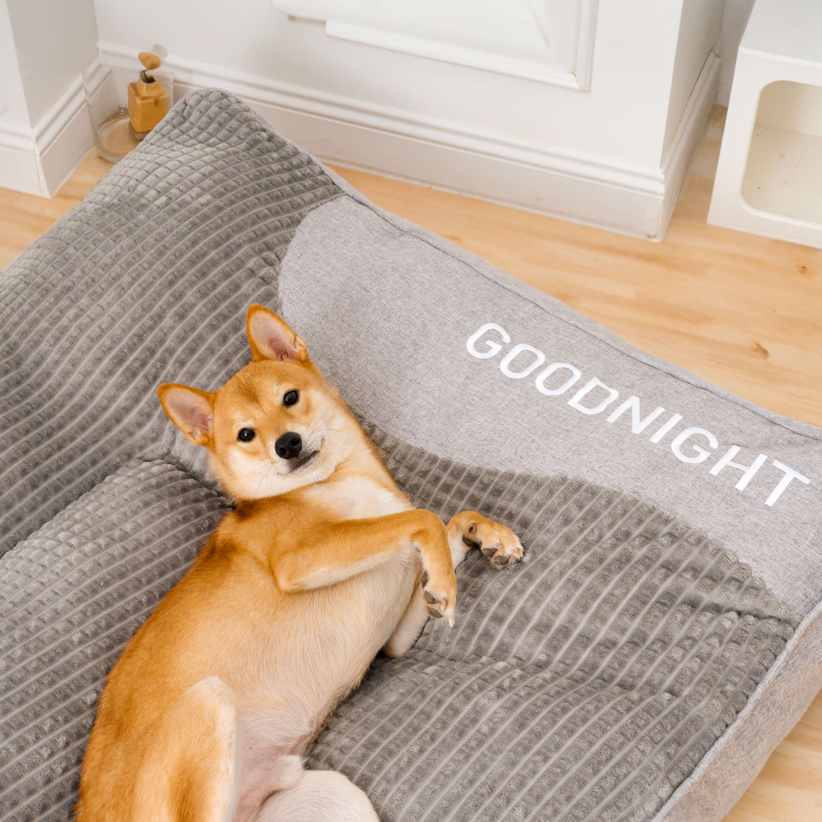 Coussin Orthopédique pour Chien Grand – Lit de Chien Luxe en Mousse à Mémoire avec Oreiller