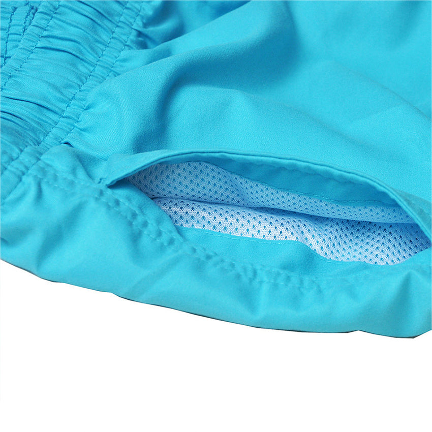 Shorts de bain pour homme en tissu à séchage rapide à taille élastiquée