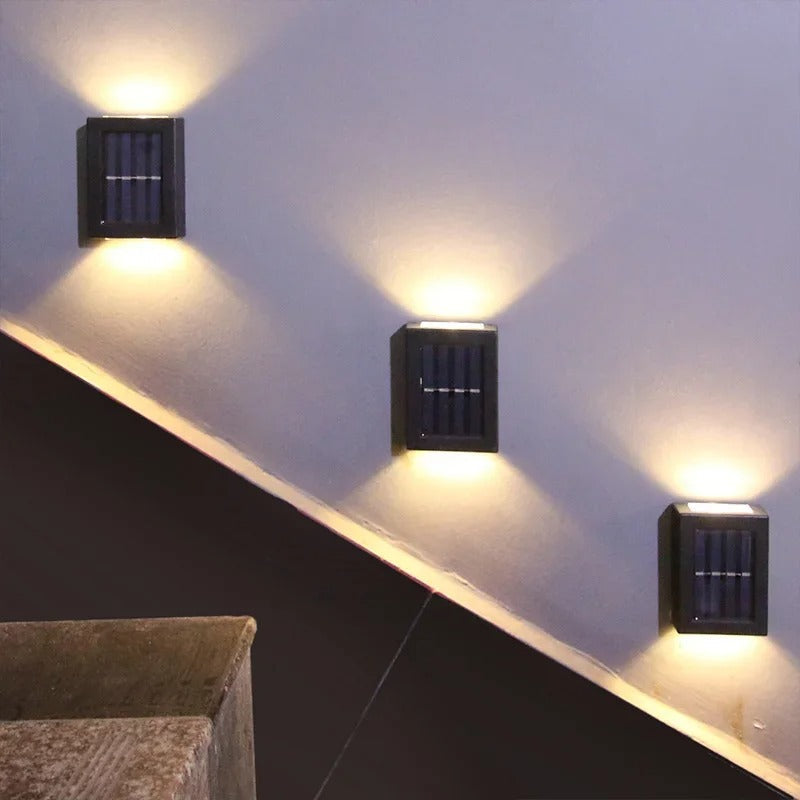 Lampe d'extérieur solaire LED sans fil Blanc chaud 3000K Résistant aux intempéries IP65 Capteur de mouvement Éclairage mural Terrasse Jardin Balcon Éclairage de jardin économe en énergie 8 heures d'autonomie de la batterie | Sansotis