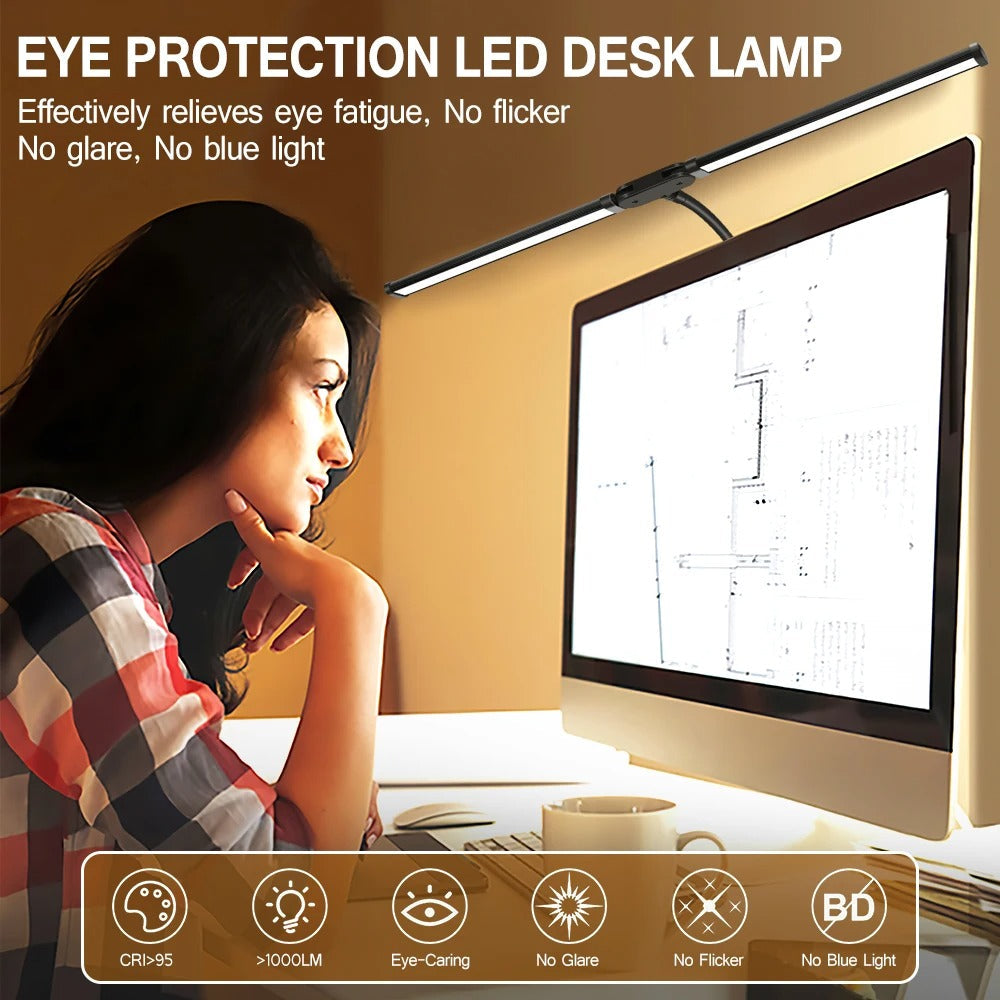 Lampe de bureau LED à double tête | Solution d'éclairage pour l'étude, le travail et le bureau