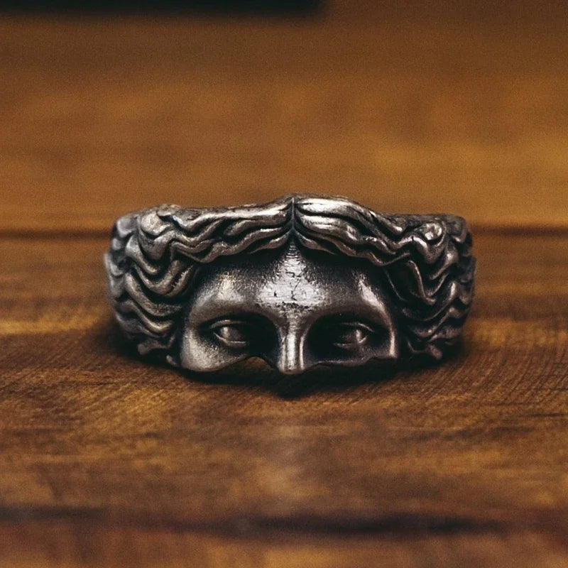 Bague couronne inspirée d’Aphrodite pour hommes