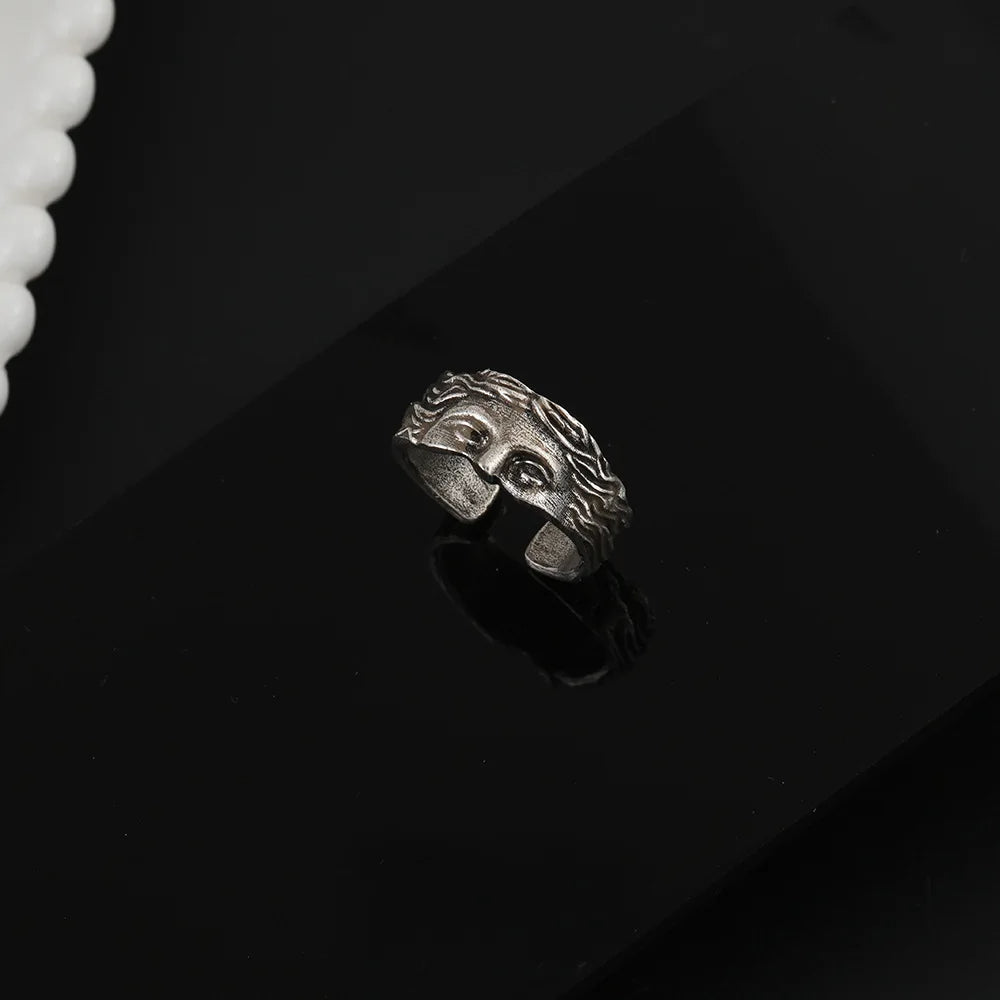 Bague couronne inspirée d’Aphrodite pour hommes