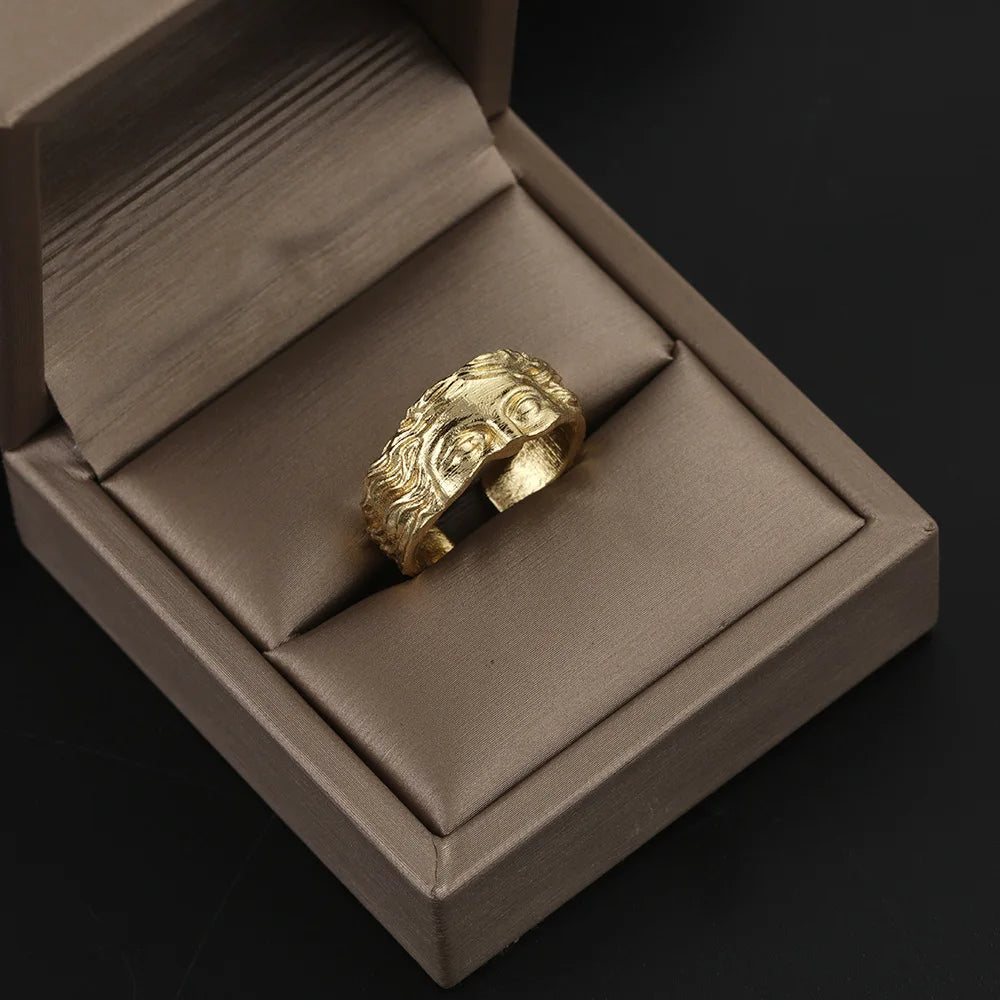 Bague couronne inspirée d’Aphrodite pour hommes