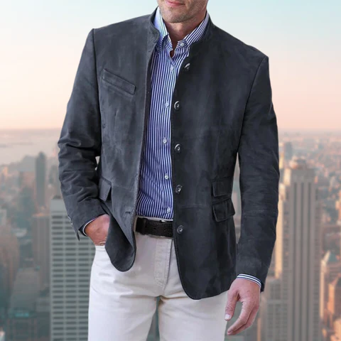Veste boutonnée classique pour hommes – Vêtements d'extérieur élégants et durables