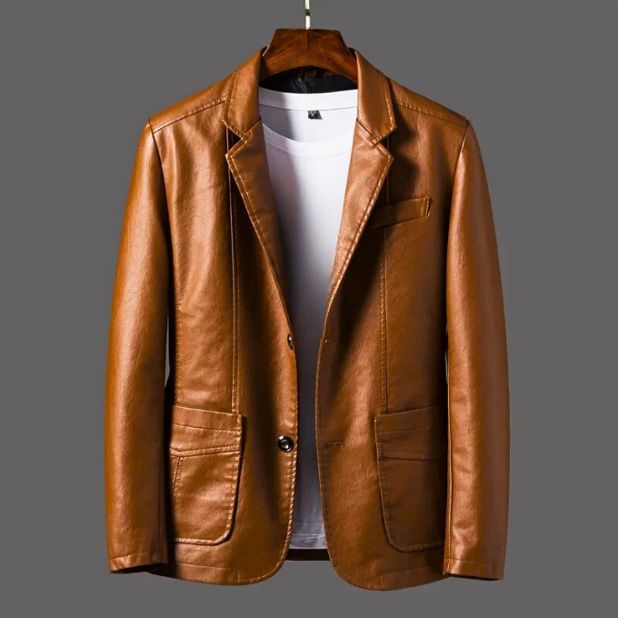 Veste ajustée classique boutonnée pour hommes