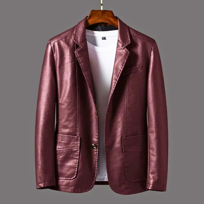 Veste ajustée classique boutonnée pour hommes