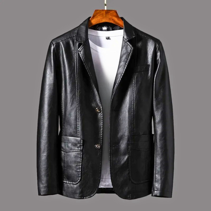Veste ajustée classique boutonnée pour hommes