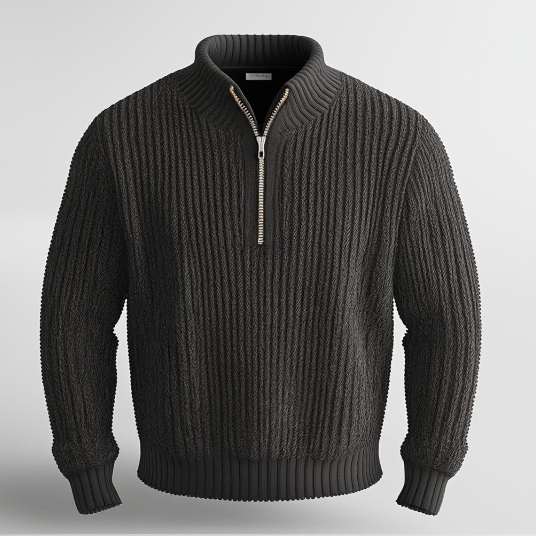 Pull Highland Quarter-Zip pour hommes - Pull chaud et polyvalent