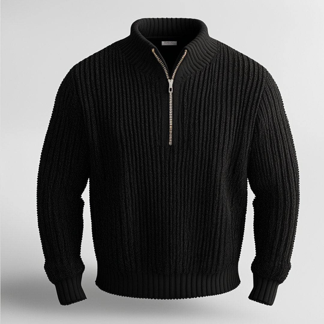 Pull Highland Quarter-Zip pour hommes - Pull chaud et polyvalent