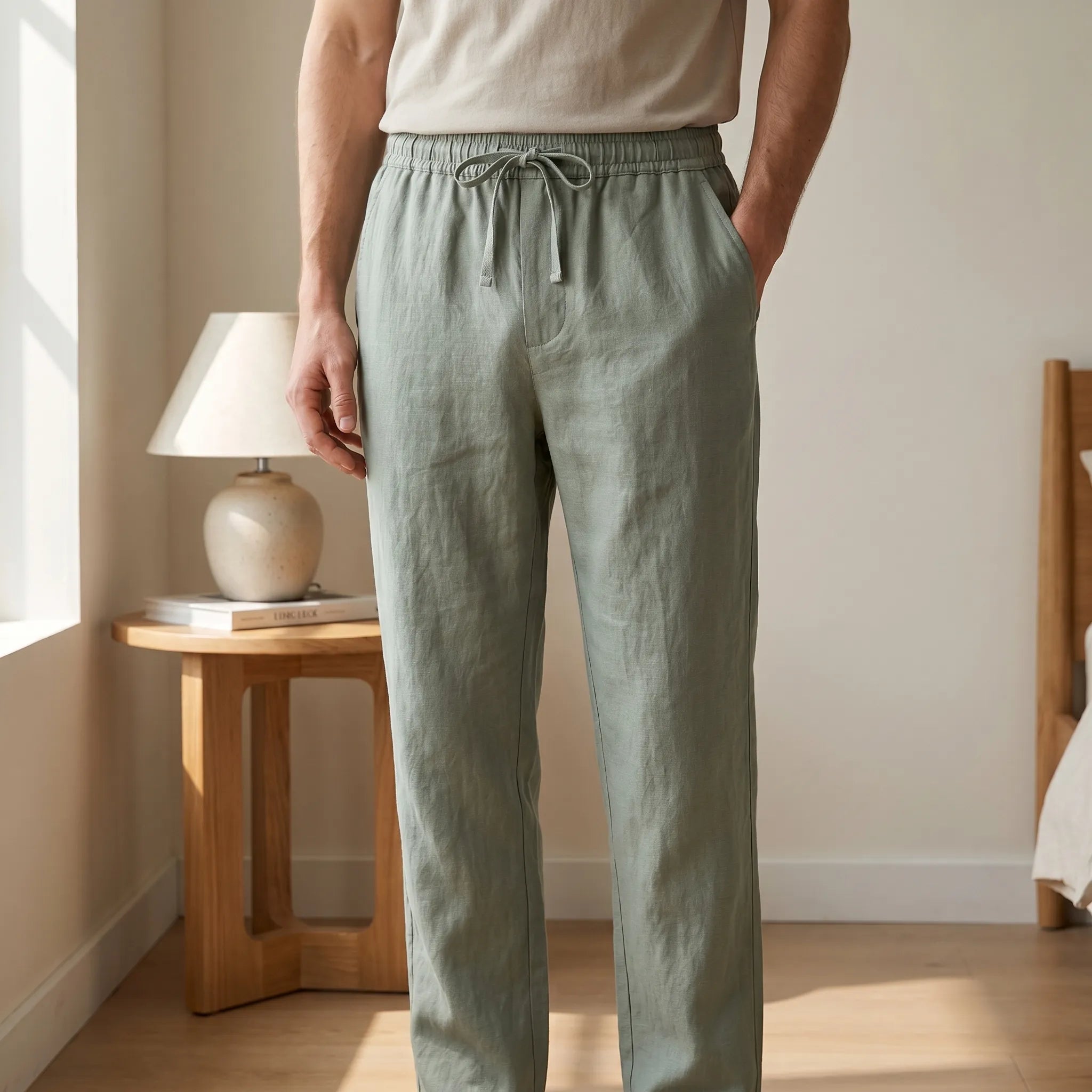 Pantalon décontracté coupe décontractée pour homme pour un confort par temps chaud