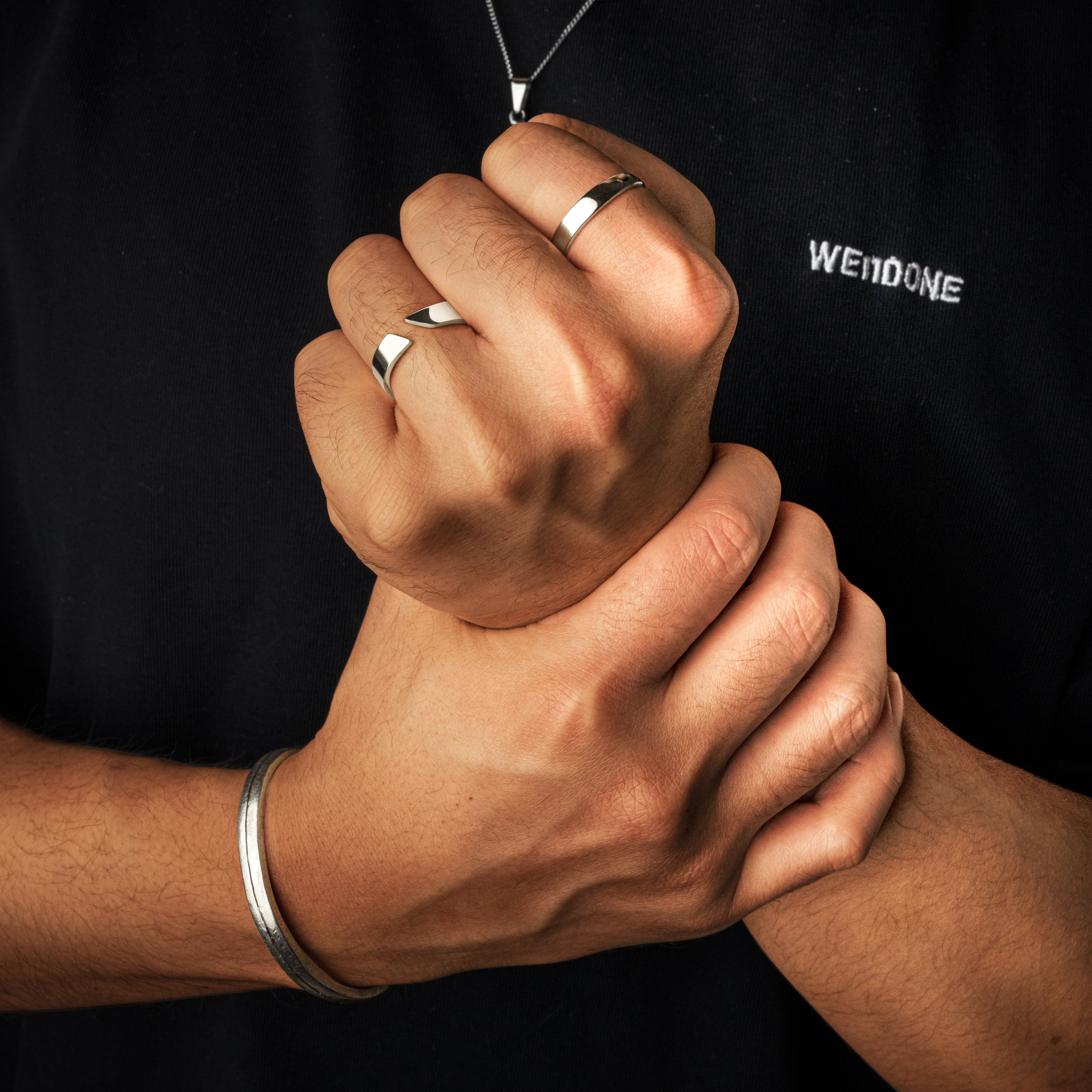 Bague ouverte robuste pour hommes