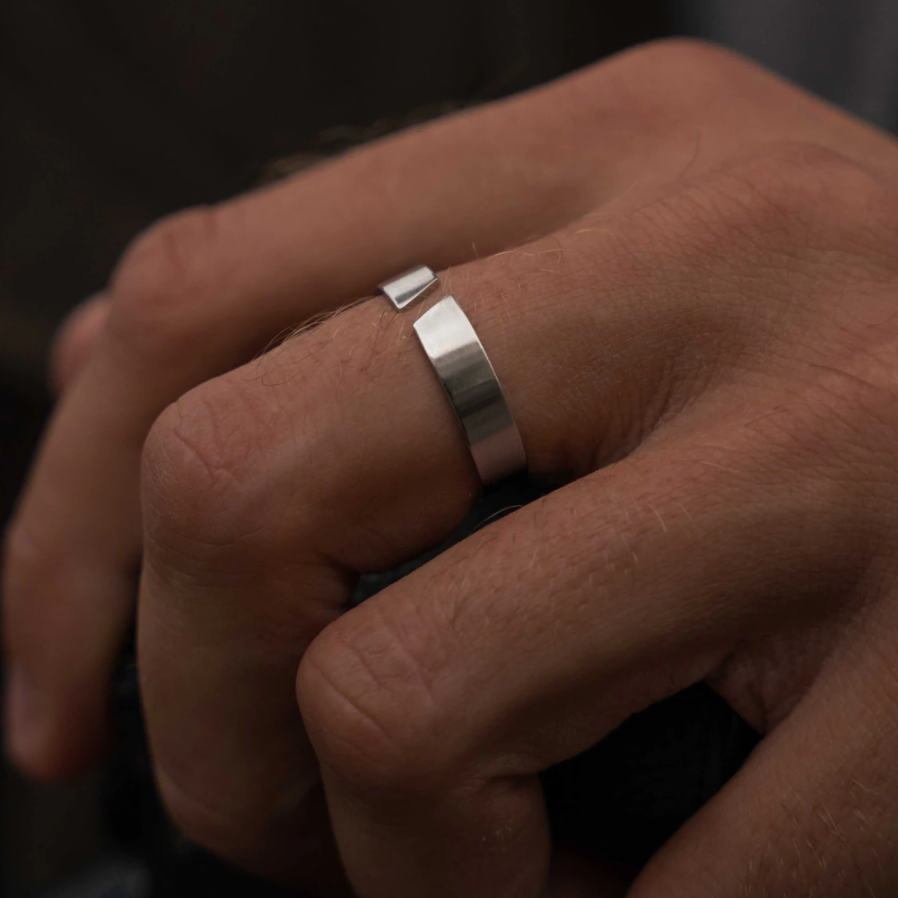 Bague ouverte robuste pour hommes