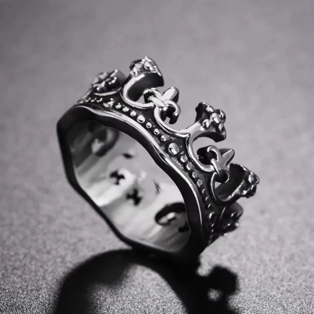 Bague couronne royale pour hommes - Édition Kingmaker