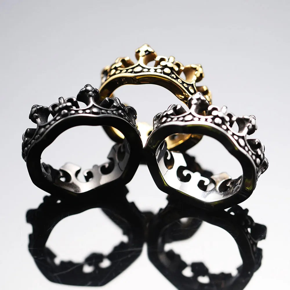 Bague couronne royale pour hommes - Édition Kingmaker