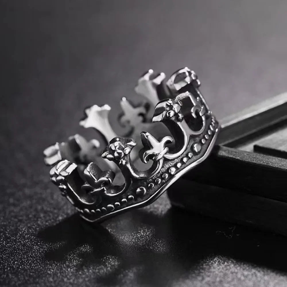 Bague couronne royale pour hommes - Édition Kingmaker
