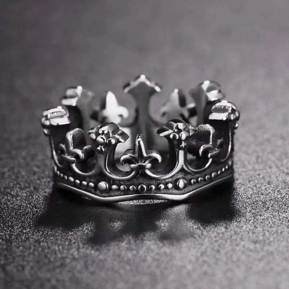 Bague couronne royale pour hommes - Édition Kingmaker