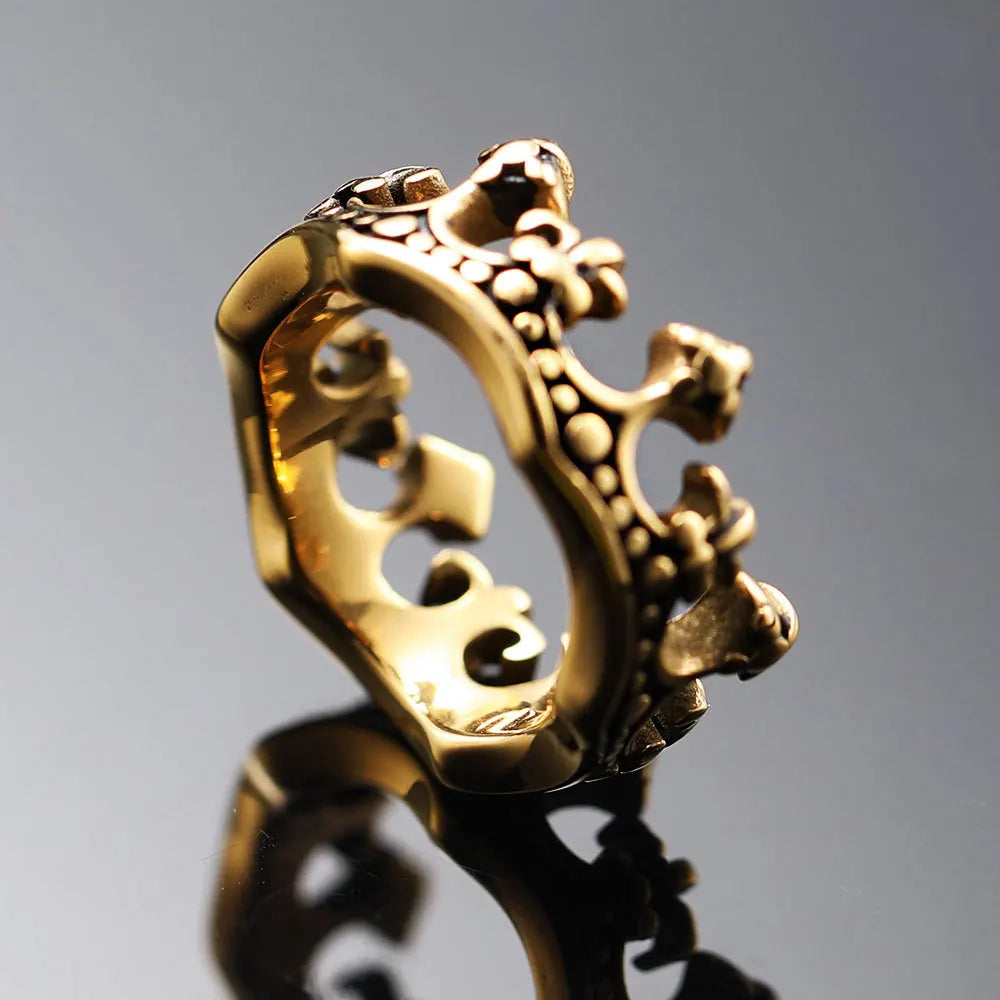 Bague couronne royale pour hommes - Édition Kingmaker