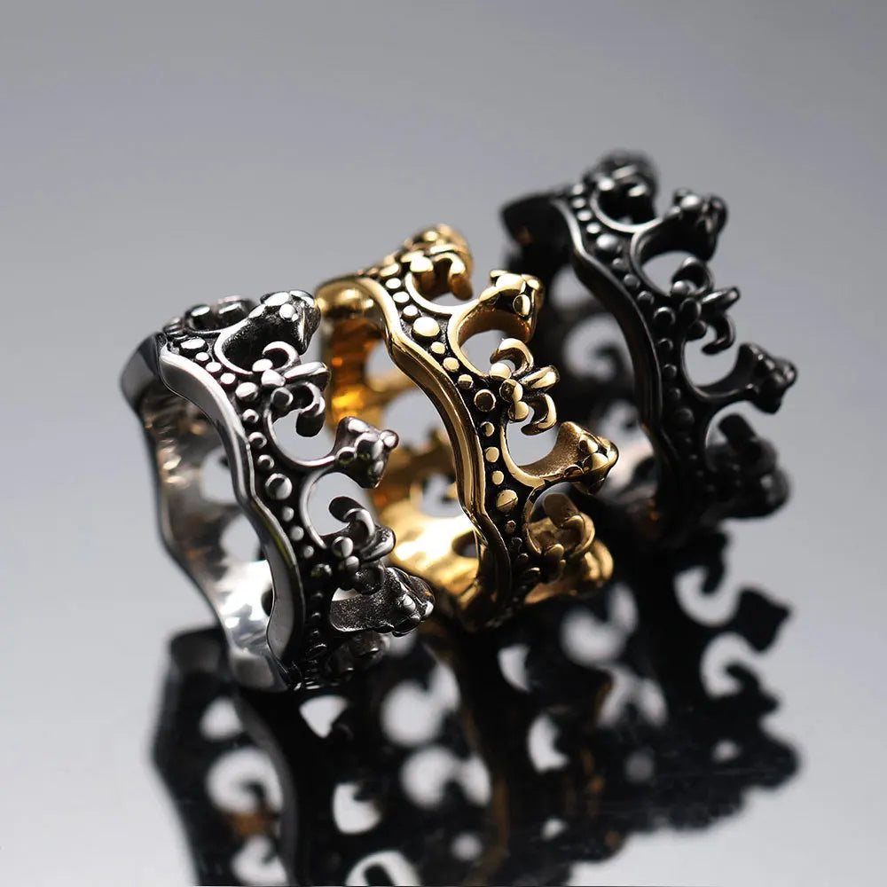 Bague couronne royale pour hommes - Édition Kingmaker