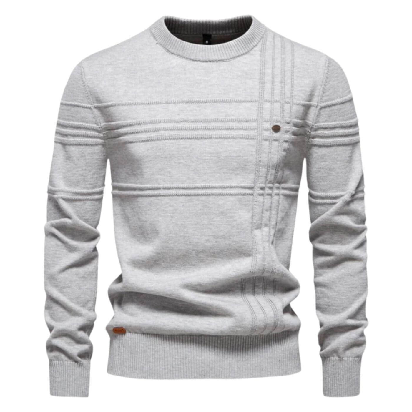 Pull décontracté élégant pour hommes avec détails de ligne raffinés