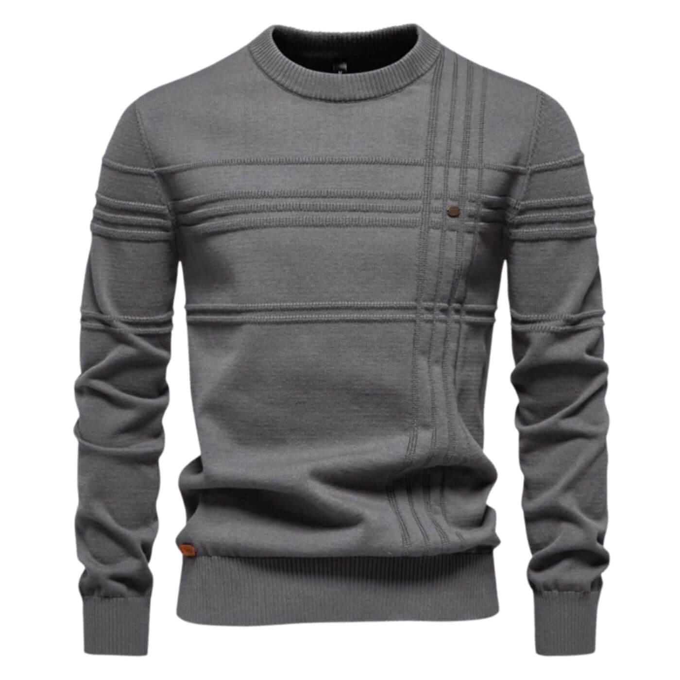 Pull décontracté élégant pour hommes avec détails de ligne raffinés