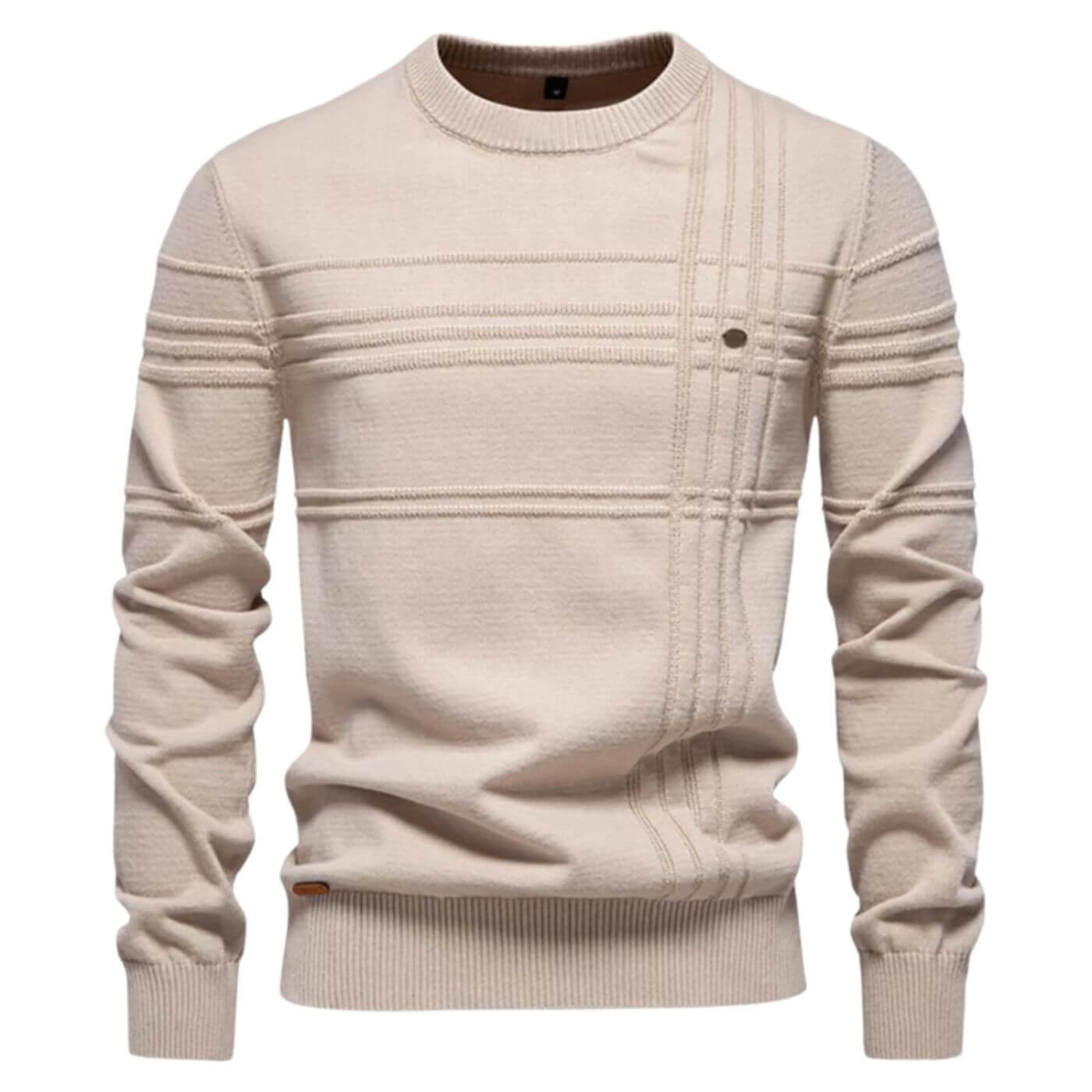 Pull décontracté élégant pour hommes avec détails de ligne raffinés