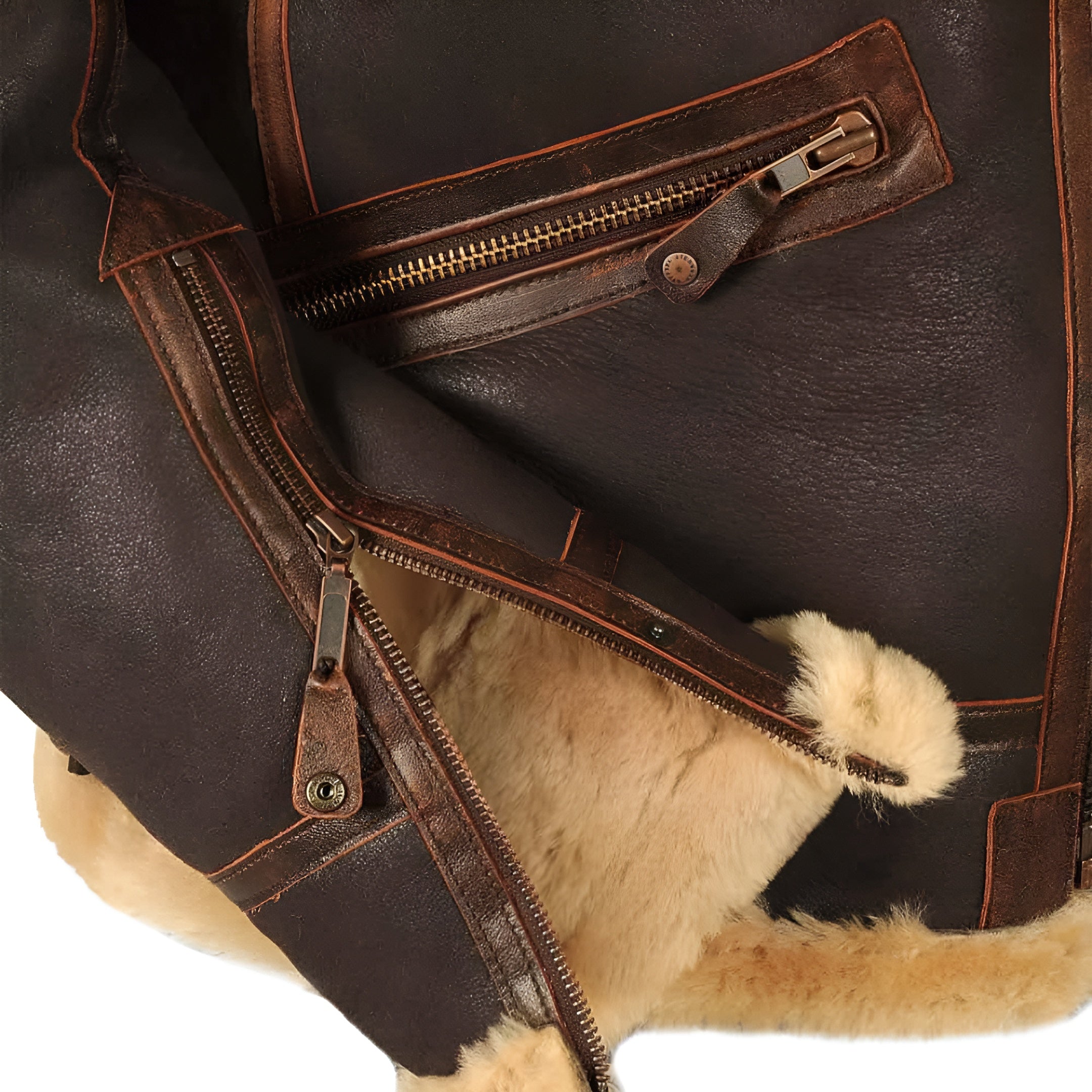 Veste pilote chaude pour homme - Style aviateur classique