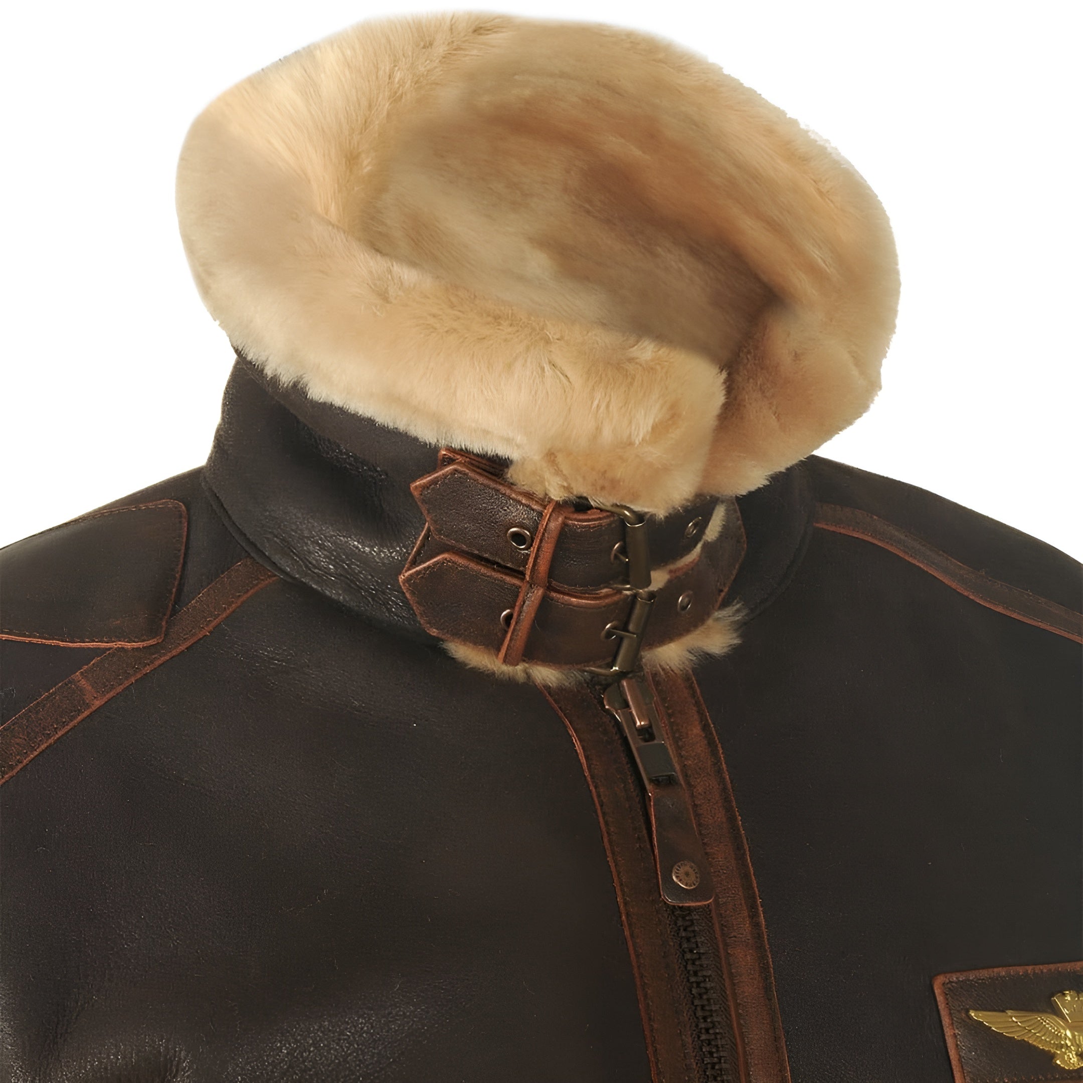 Veste pilote chaude pour homme - Style aviateur classique