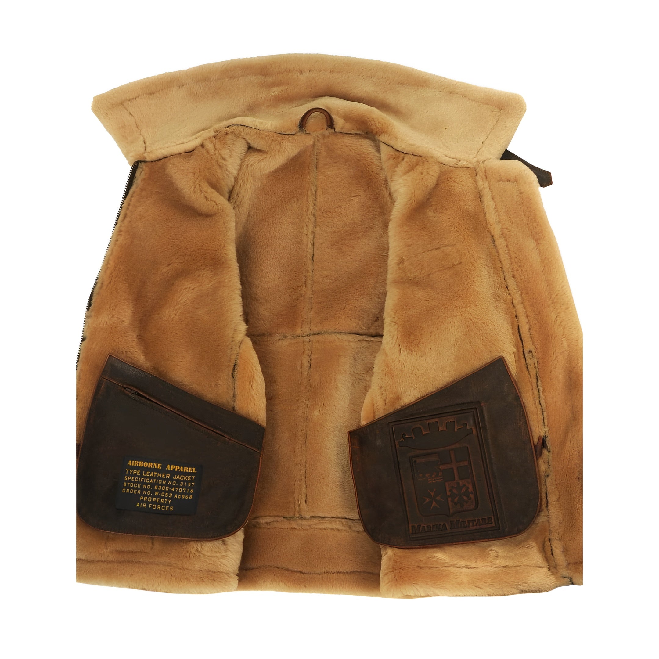 Veste pilote chaude pour homme - Style aviateur classique