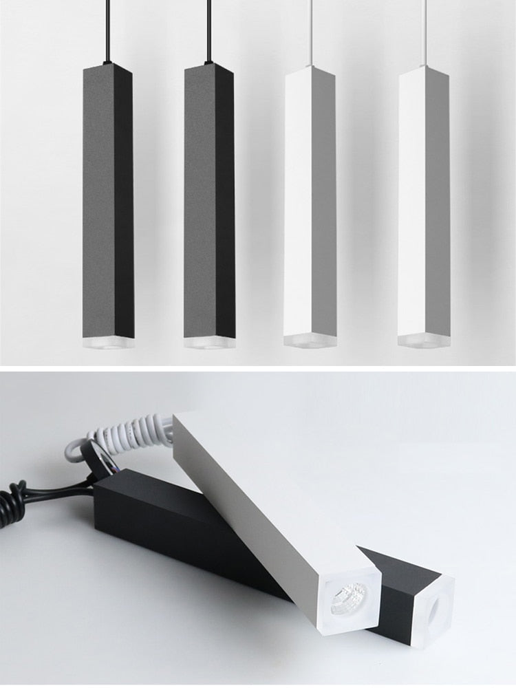 Mini suspension moderne | Conception de cylindre LED intelligent