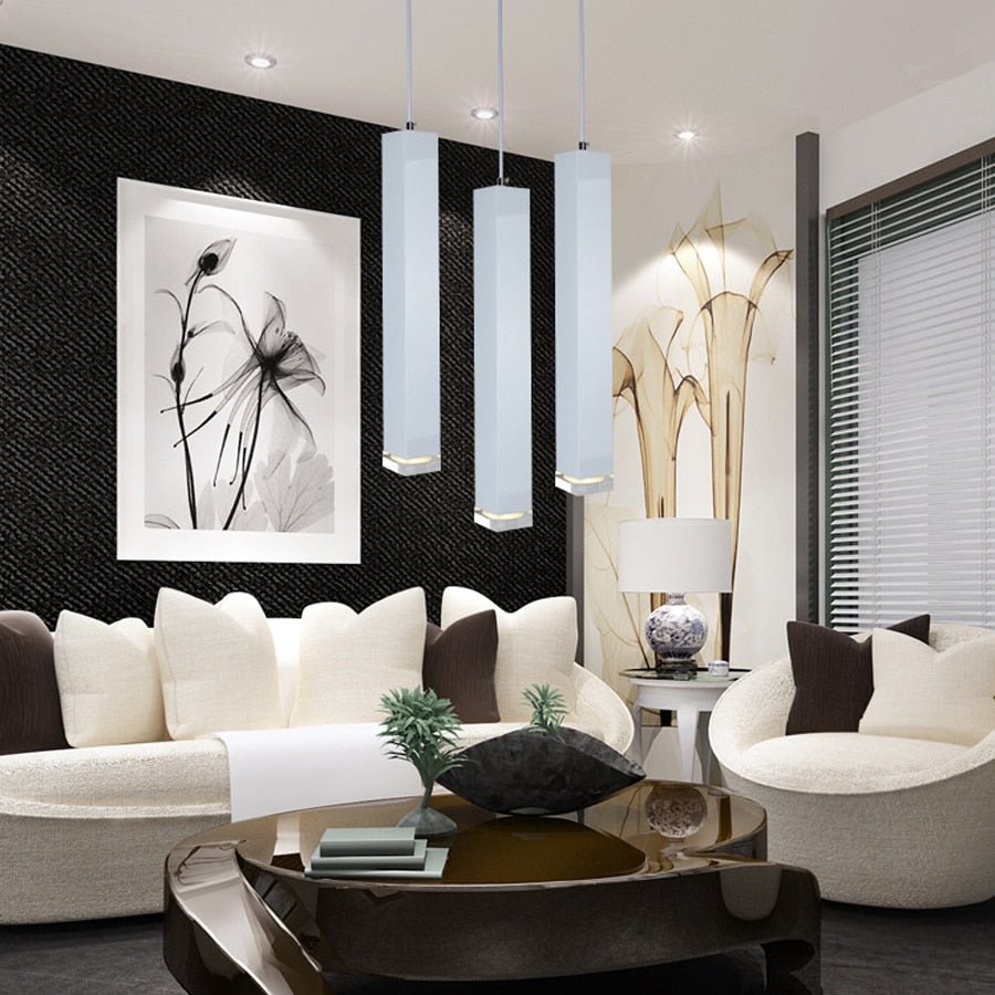 Mini suspension moderne | Conception de cylindre LED intelligent