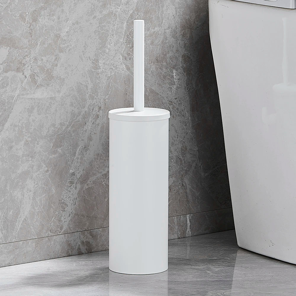Ensemble de brosses de toilette en acier inoxydable élégant pour salles de bains modernes