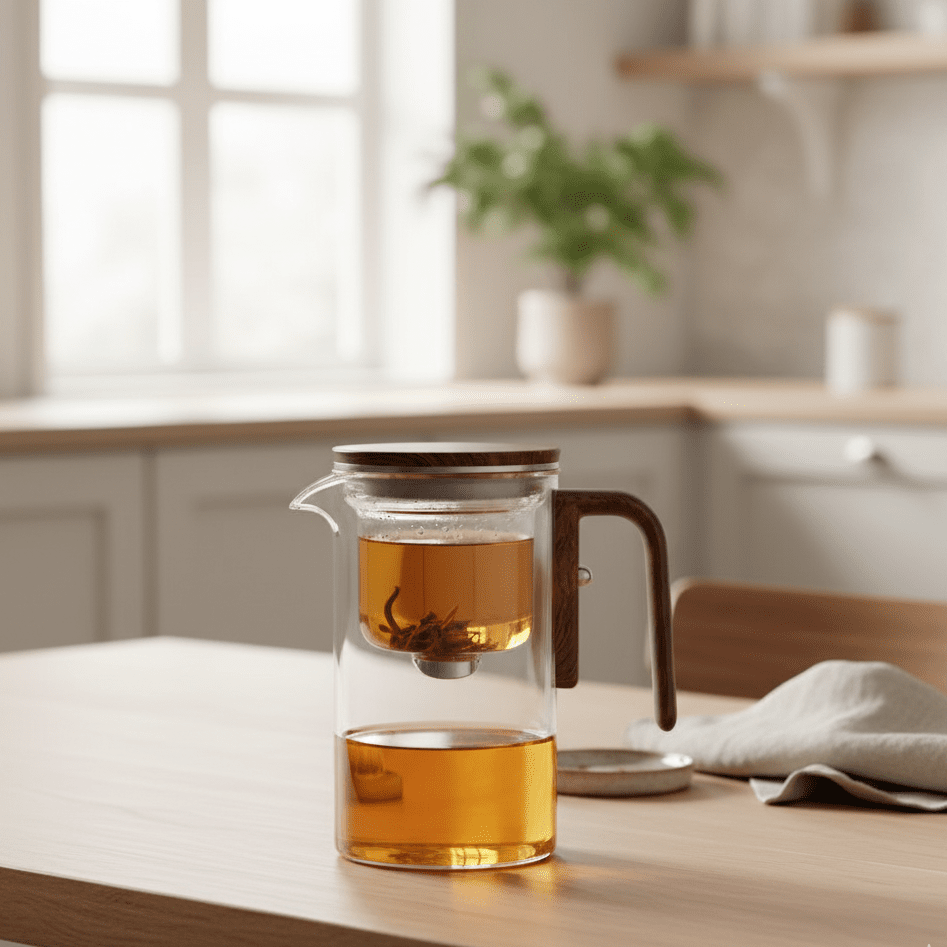 MODUBREW – Théière en plastique élégante avec filtre en acier inoxydable