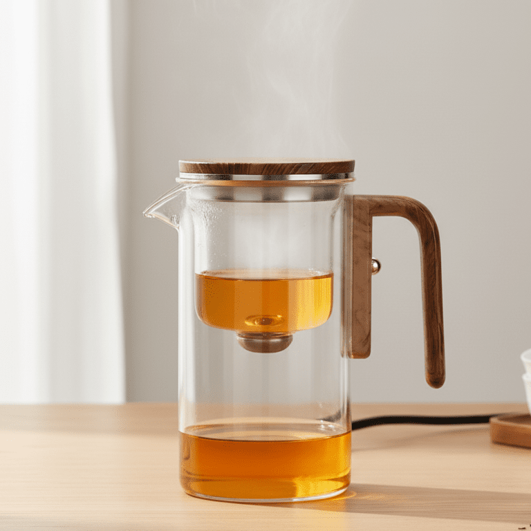 MODUBREW – Théière en plastique élégante avec filtre en acier inoxydable