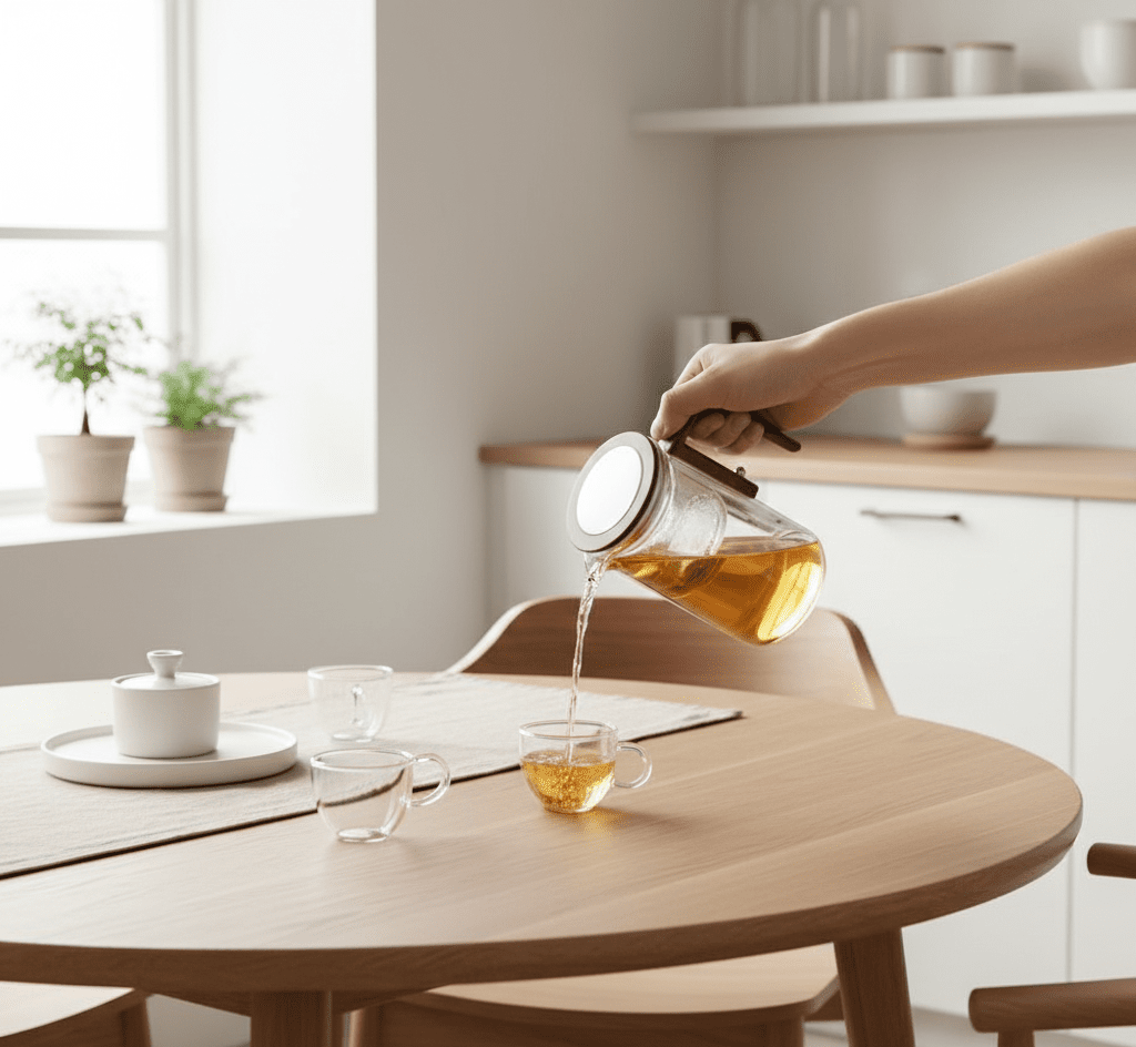 MODUBREW – Théière en plastique élégante avec filtre en acier inoxydable