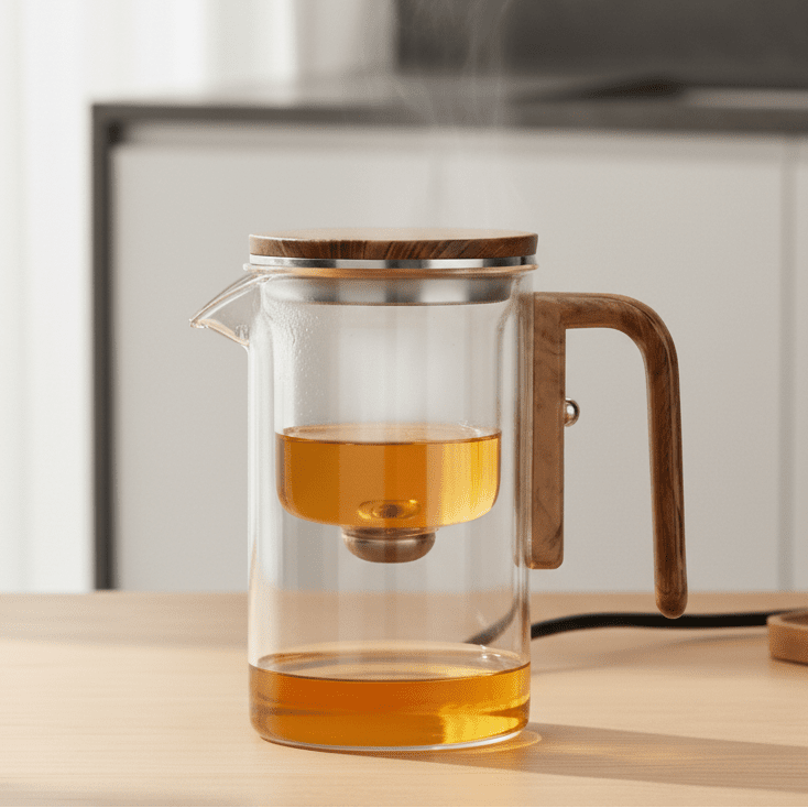 MODUBREW – Théière en plastique élégante avec filtre en acier inoxydable