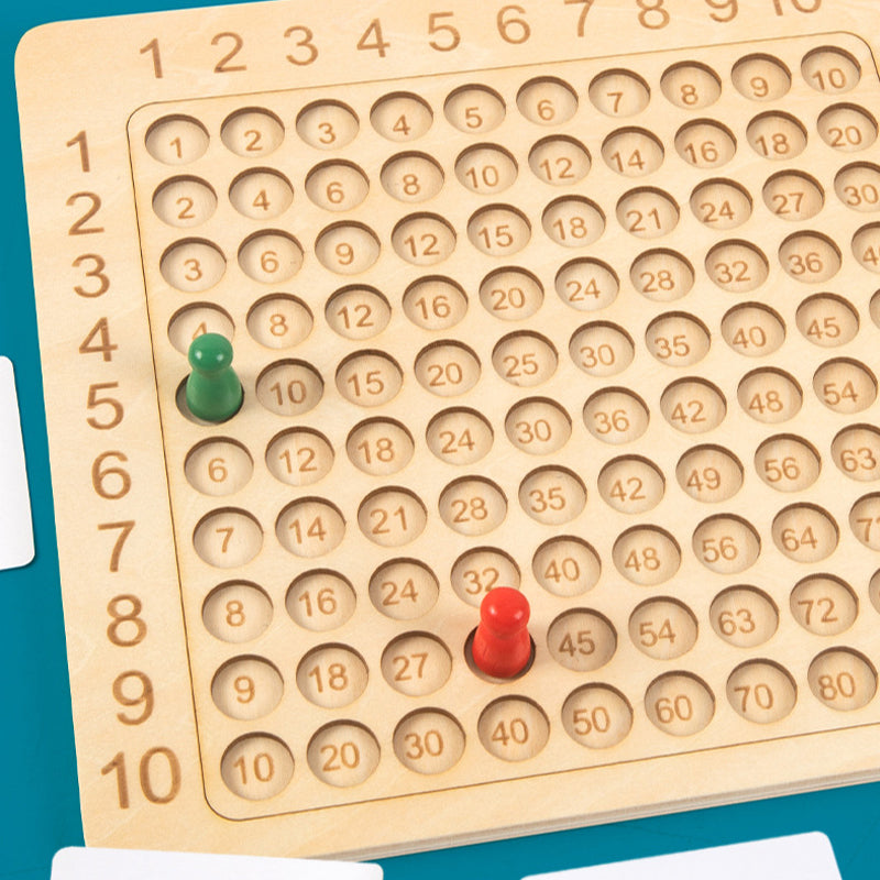 Jeu de société de multiplication en bois Montessori
