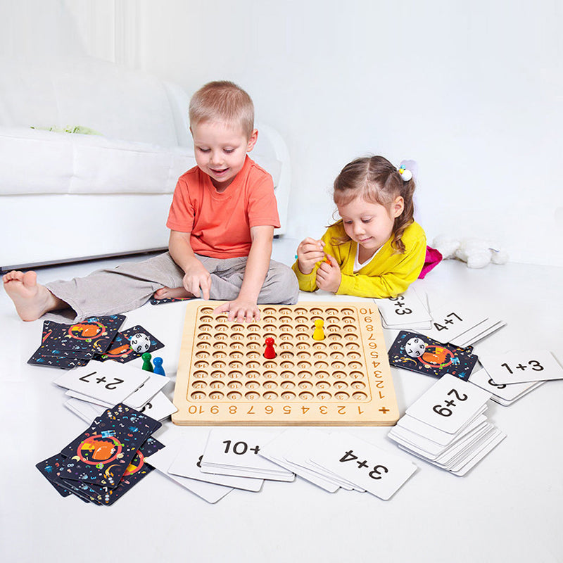 Jeu de société de multiplication en bois Montessori