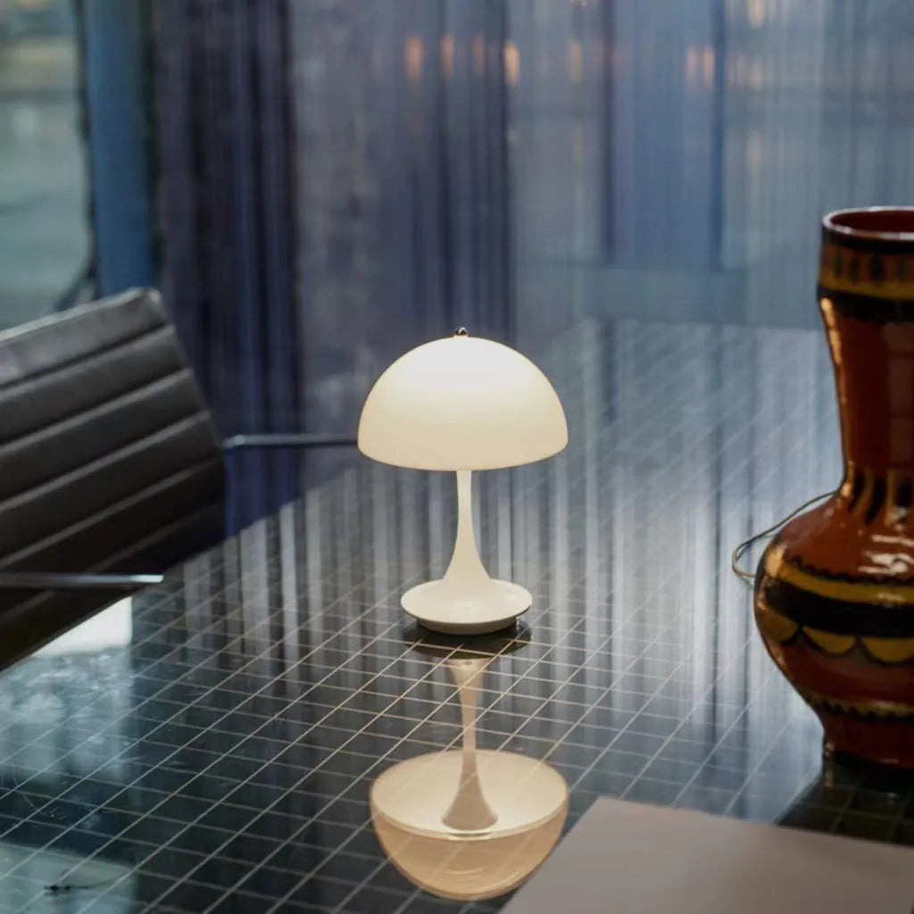 Lampe de table champignon - LED rechargeable sans fil - Lampe de chevet moderne