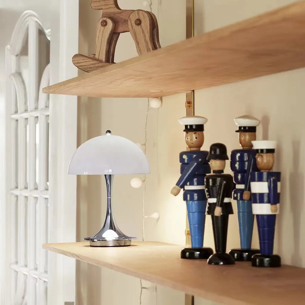 Lampe de table champignon - LED rechargeable sans fil - Lampe de chevet moderne