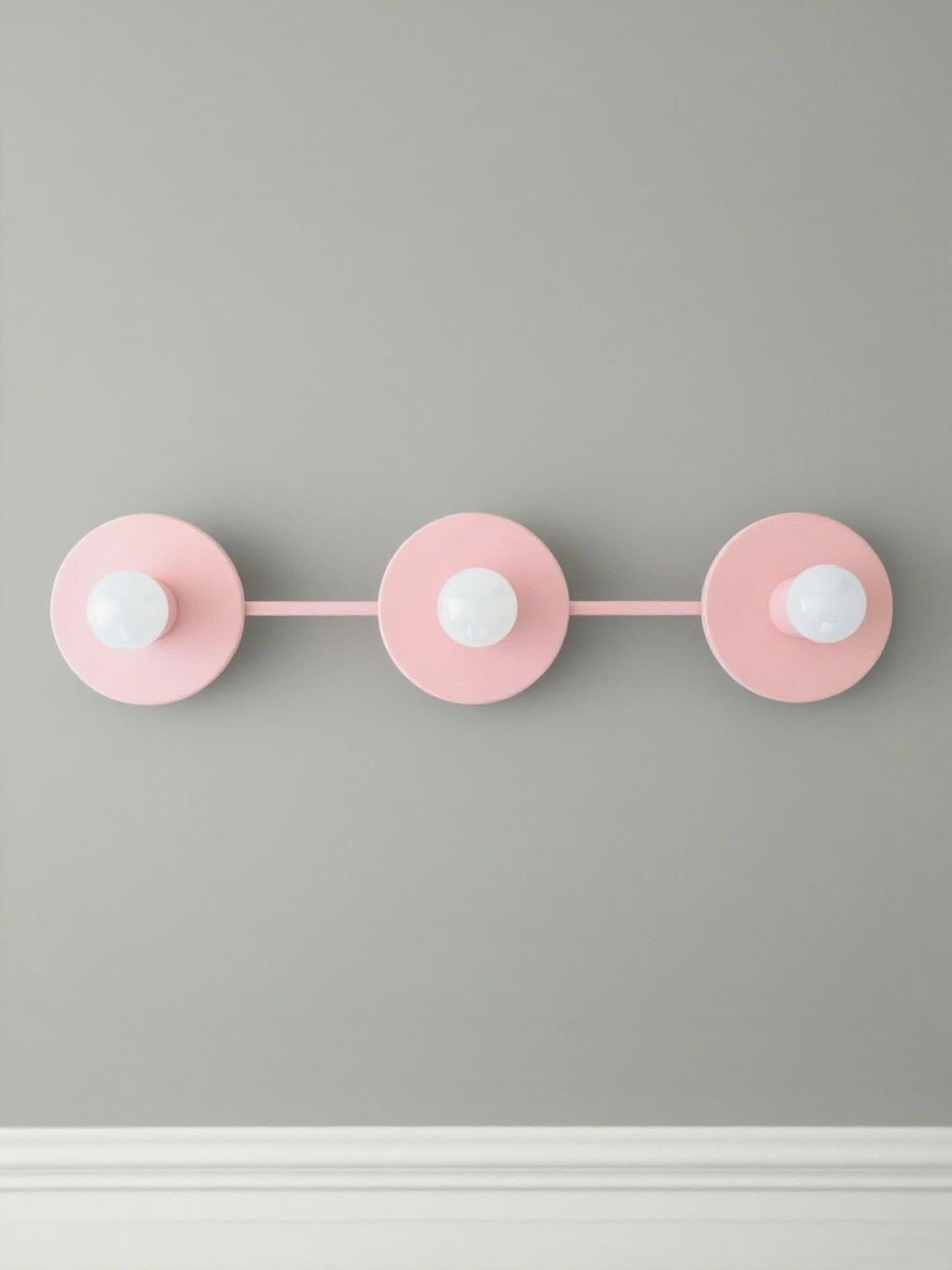 Applique de salle de bain minimaliste à trois points lumineux - Disponible en plusieurs coloris