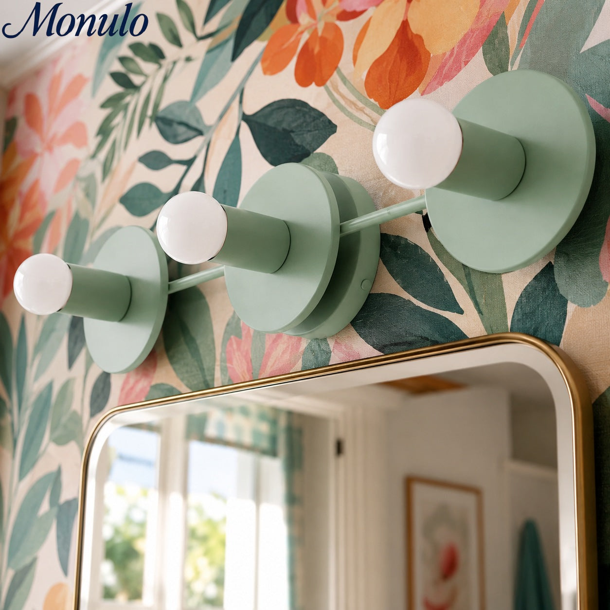 Applique de salle de bain minimaliste à trois points lumineux - Disponible en plusieurs coloris
