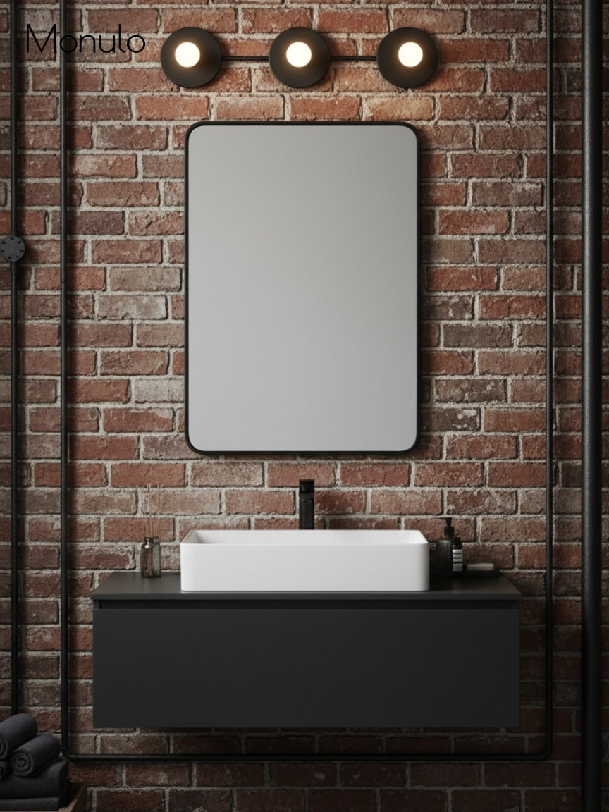 Applique de salle de bain minimaliste à trois points lumineux - Disponible en plusieurs coloris