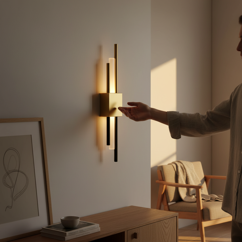 Applique murale Glitch | Lampe LED dimmable avec commande tactile et télécommande