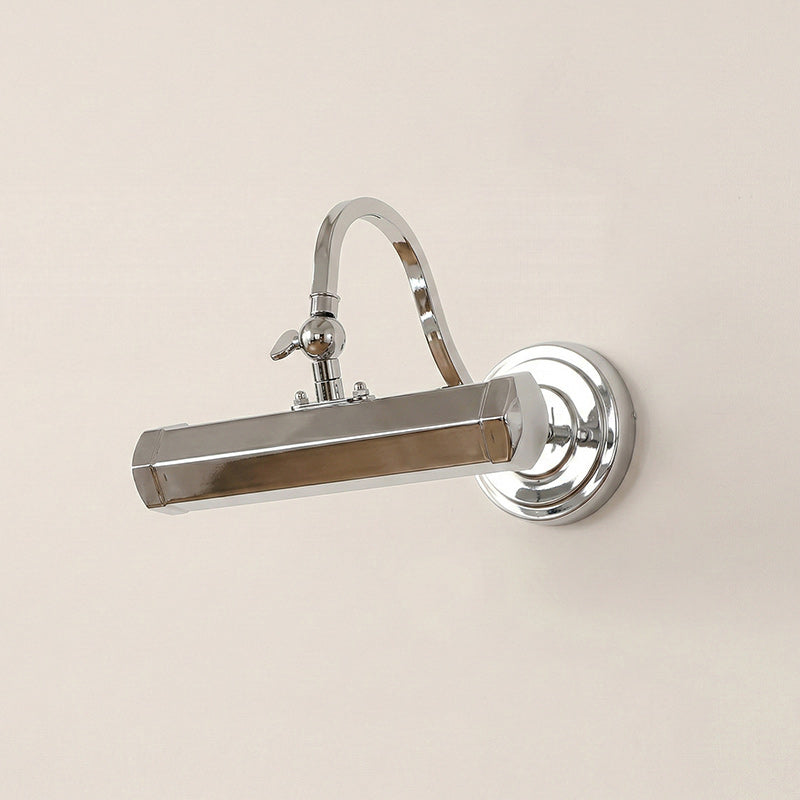 Applique murale orientable col de cygne en fer pour tableau avec douille G9 chrome noir cuivre